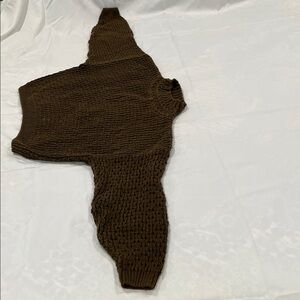 Paris Sport Club Brown Knit Sweater